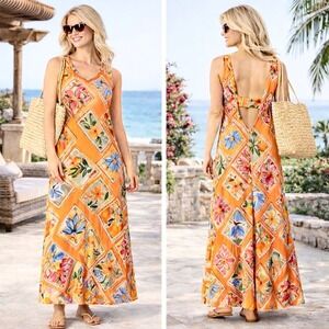 Anthro Paper Heart Patchwork Floral Stamp Maxi Dress Boho S